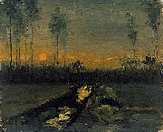 Vincent Van Gogh Landscape at sunset oil on canvas